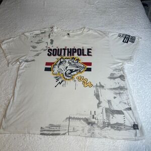 Southpole Graphic T-Shirt Tiger Print‎ Streetwear Tee XXL